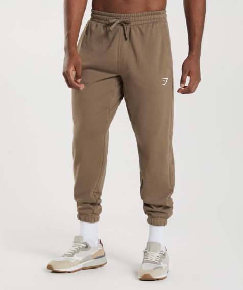 Men's Gymshark Essential Oversized Jogger Brown | CA 751N0A